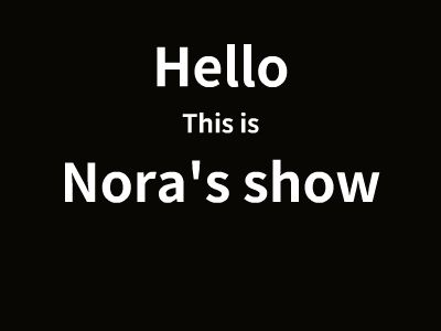 Nora Introduction